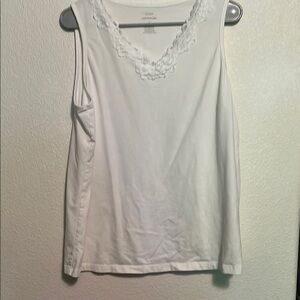 CJ Banks White Backless Tank Top